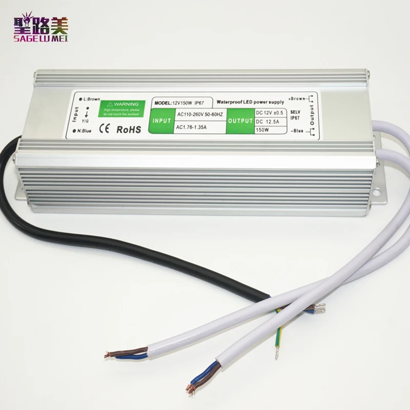 Free shipping DC12V 150W 12.5A Waterproof rainproof Electronic LED Driver AC110V-260V led strip lights transformer Converter | Освещение