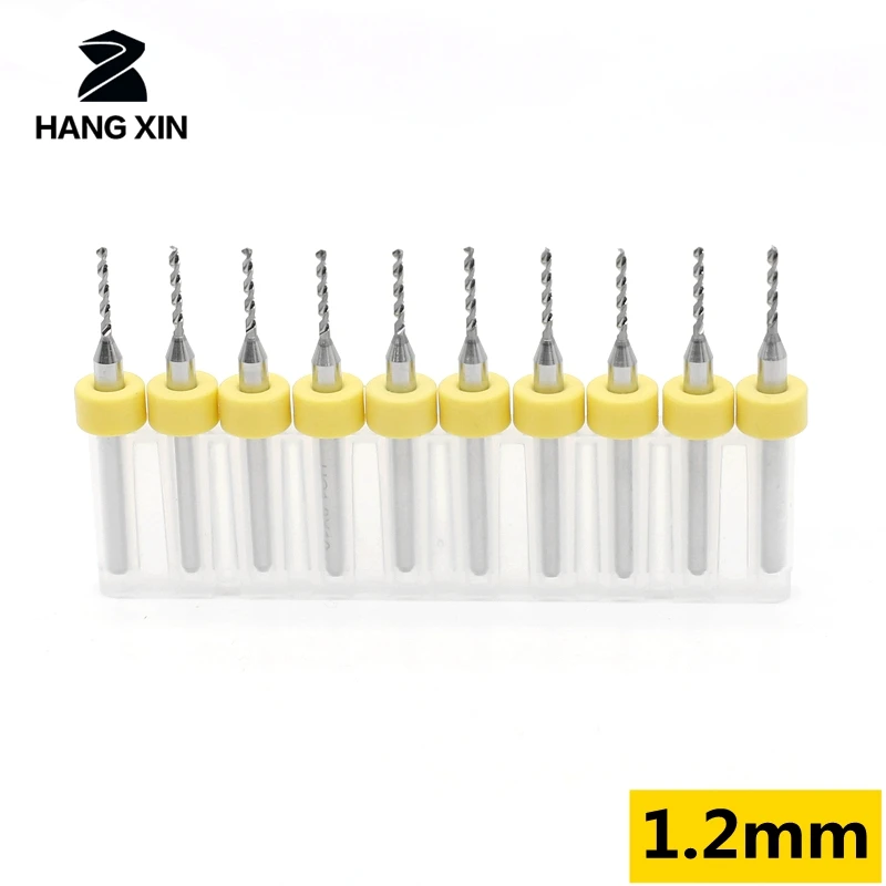 

10 Pcs/set 1.2mm 1.25mm Import Carbide PCB Drill Bits, Print Circuit Board Mini CNC Drilling Bit Set, Woodworking Tools