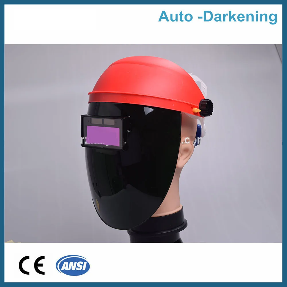 2016 hot sale Hard hat auto darkening welding helmet goggles/Custom TIG