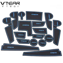 Vtear For ix25 Hyundai Creta door mat Gate slot pad anti-slip Cup pad Interior decoration accessory car-styling cover 2015-2018