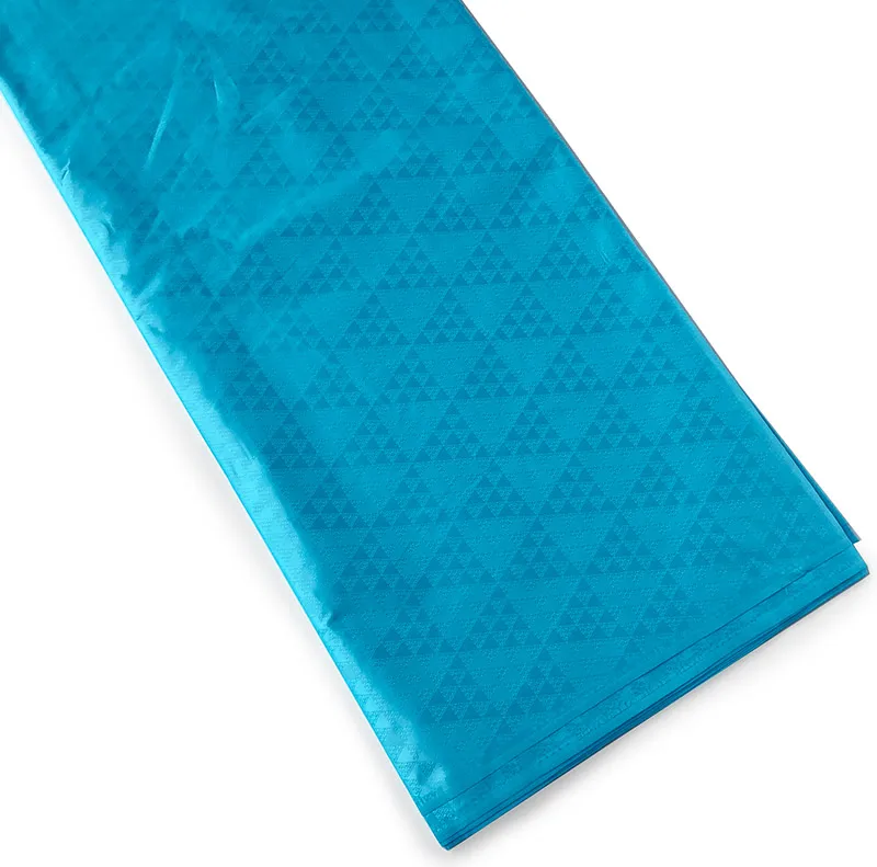 

10 yards turquoise blue soft genuine African Brocade fabric Nigerian bazin riche sewing fabric high quality