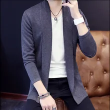 Mens Cardigan Sweater Jumpers 2019 Fashion Sueter Hombre Cardigan Sweaters Men Coats Casual Slim Long Sleeve Sweater Pull Homme