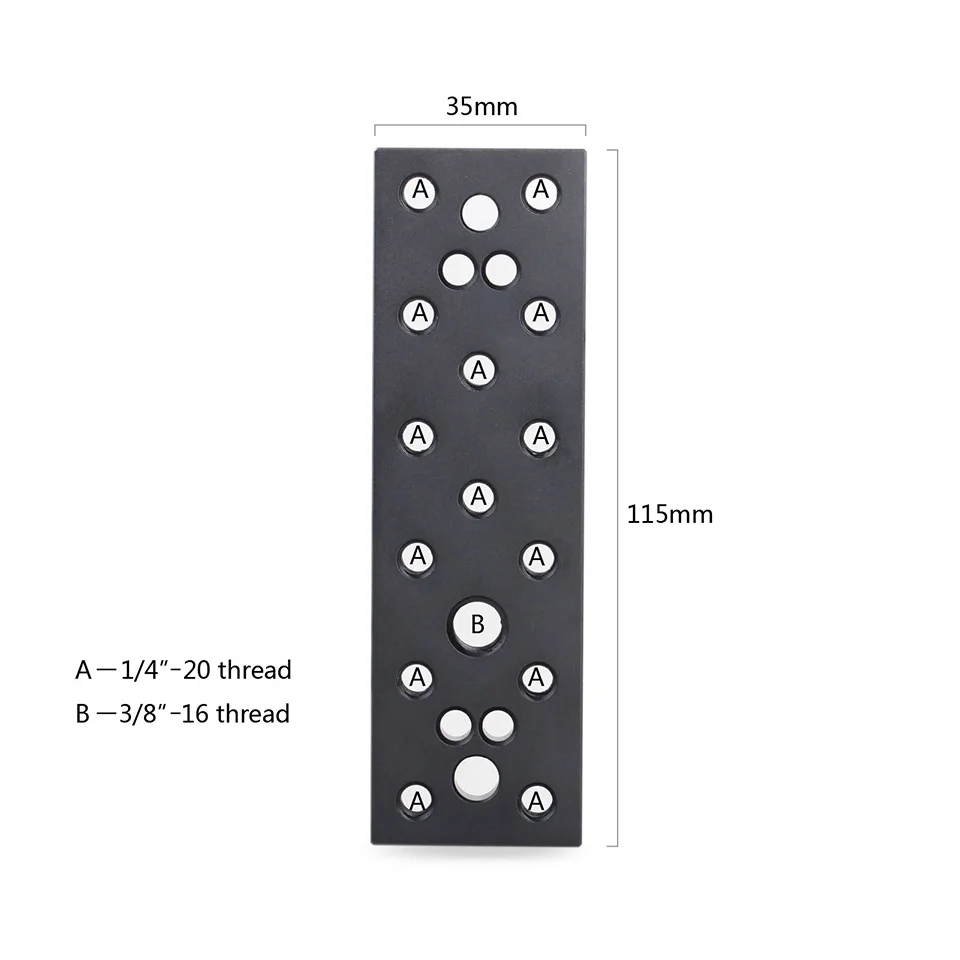 SmallRig DSLR камера Сырная Монтажная пластина для крепления батареи с 1/4 3/8 резьбовыми отверстиями 904