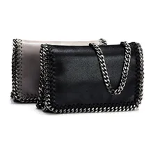 Flap pocket 22cm shaggy deer PVC fashion chain bag messenger small bag