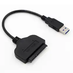 USB 3,0 для SATA7 + 15pin простой кабель адаптер 5 Гбит/с Поддержка 2,5 дюйм(ов) внешний SSD HDD жесткий диск Кабельные Конвертеры