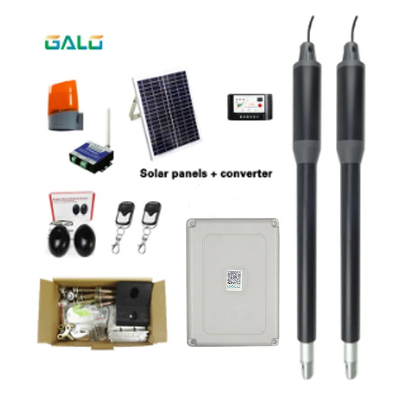 

Solar power system door gate opener swing gate operator with remote control