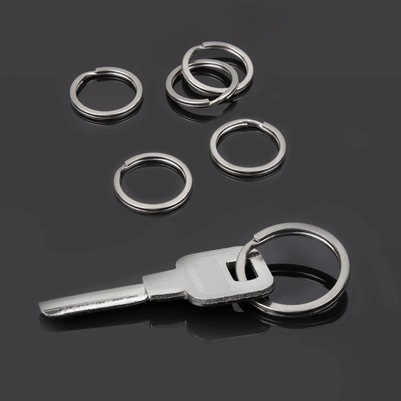 

28mm Titanium Alloy Key Ring EDC Pocket Tool Split Keychain Circle Buckle Clip