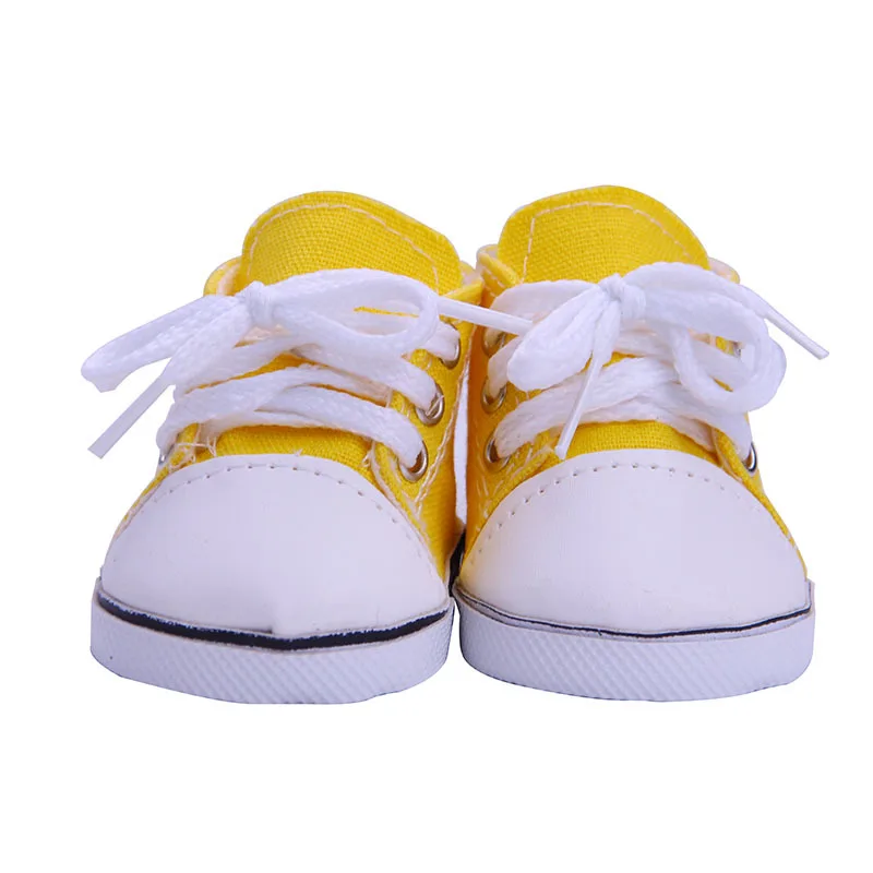 Orange Sneakers Canvas Gym Shoes for 18/" American Girl Doll Clothes