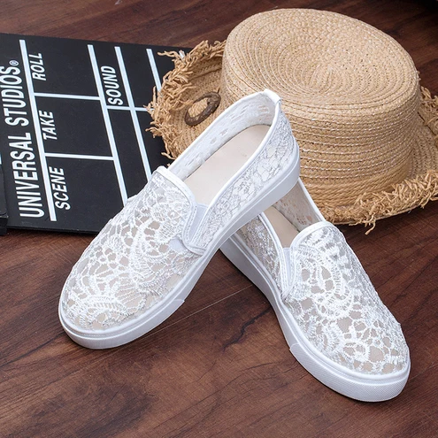 lace slip on shoes