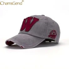 W буквы аппликация летние бейсболки бейсболка для мужчин и женщин винтажные спортивные шляпы Hombre Кепка с металлической буквой 90514