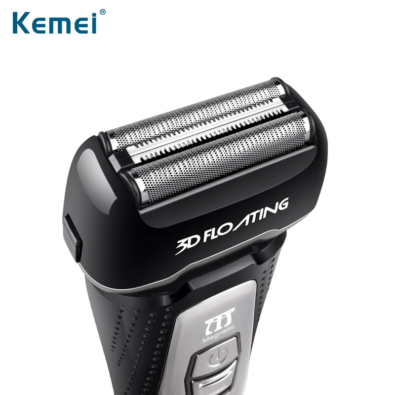 Kemei 3D плавающая мужская электробритва USB быстрая зарядка 3 лезвия моющаяся