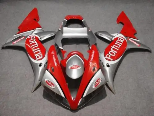 

Motorcycle Fairing kit for YAMAHA YZFR1 02 03 YZF R1 2002 2003 YZF1000 yzfr1 02 03 ABS Red silver Fairings set+7gifts YE25