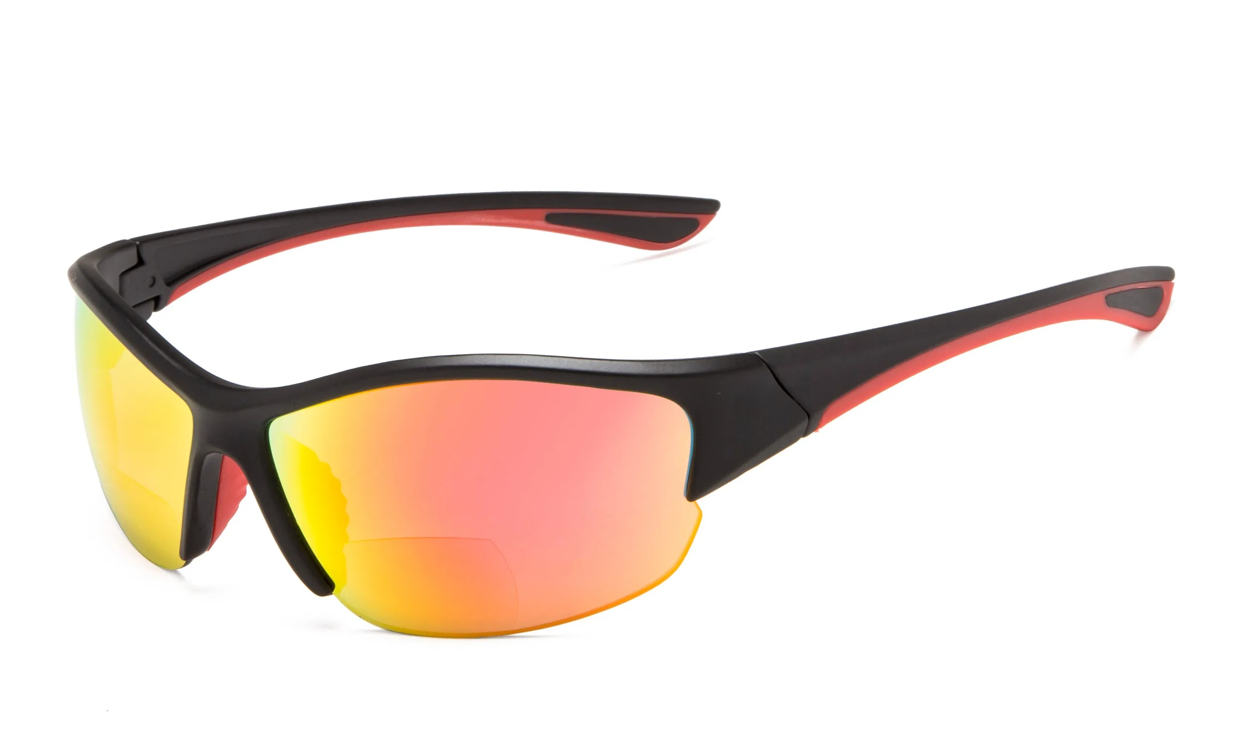 SGS041 очки полуоправы спортивные бифокальные Солнцезащитные очки для чтения - Цвет оправы: RedMirror