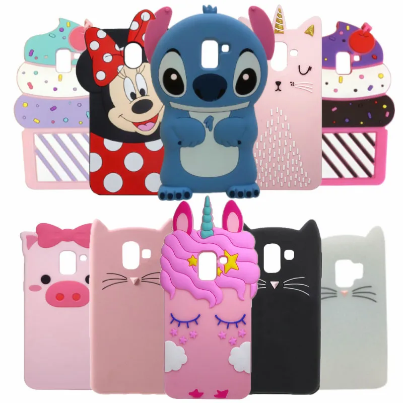 Phone Case For Samsung Galaxy A6 2018 3D Cartoon Minnie soft Silicone Cover For Samsung Galaxy A6 Plus 2018 Case Galaxy A6+ 2018