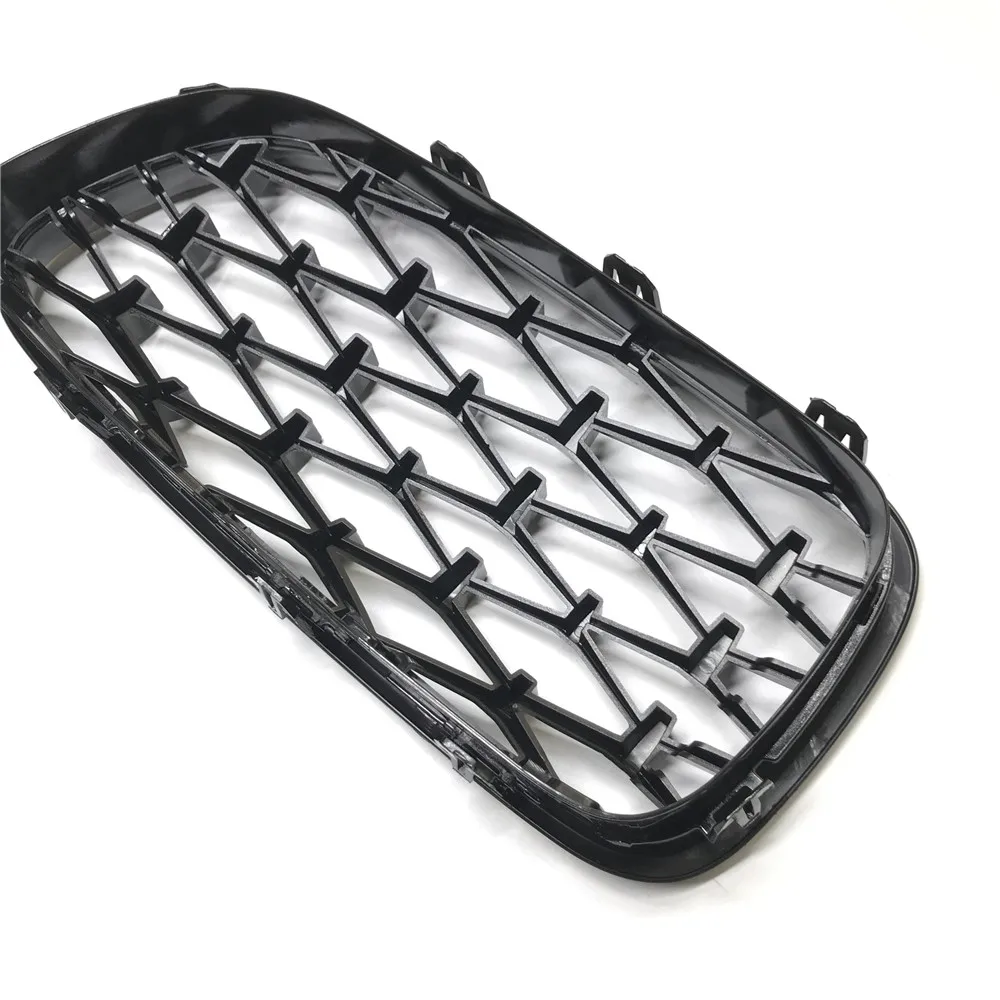 For Bmw F10 F11 F18 Car Front Grill Newest Diamond Style 2010- One Pair Abs 5 Series F10 Mesh Grill