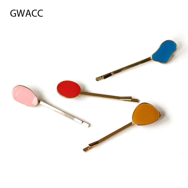 

GWACC Trendy Cute Macaron Hair Clip For Women Girls Hair Wear Candy Color Elegant Korean Design Simple INS Hair Accessories boho