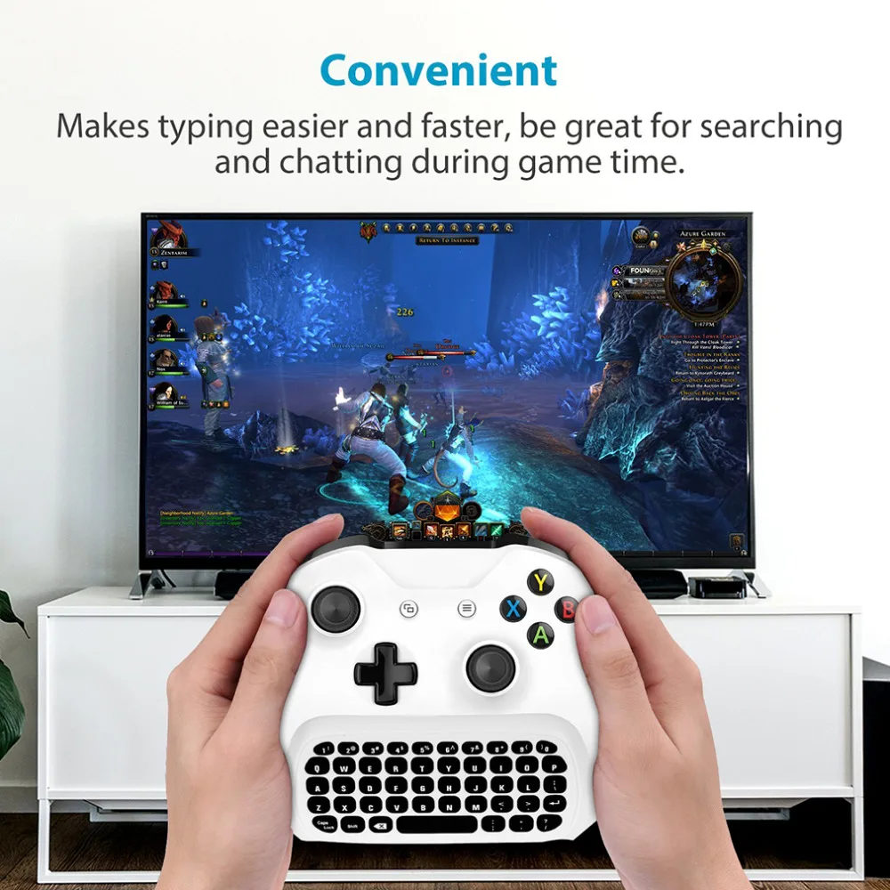 47 клавиш беспроводной 2,4G практичная Мини Портативная клавиатура Игровой сообщение геймпад клавиатура для xbox ONE S контроллер