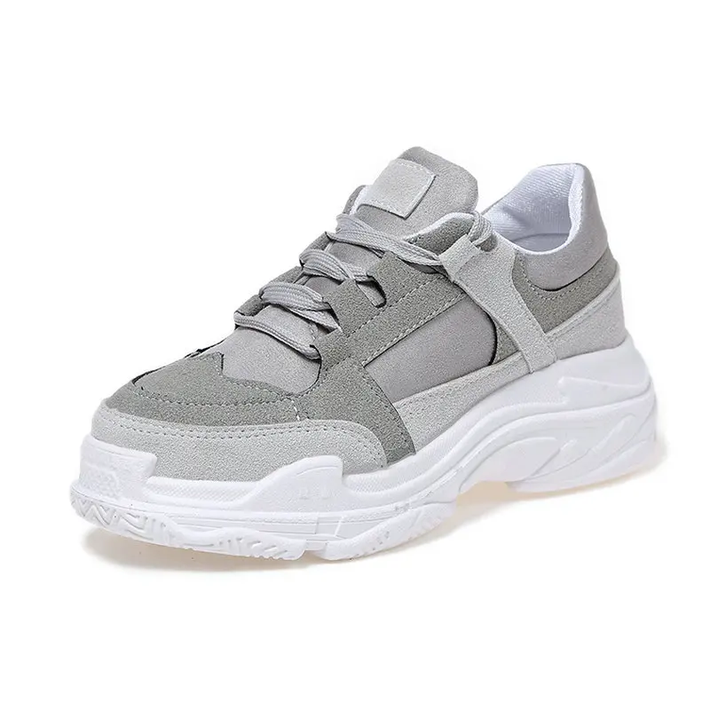 

2019 New Hot Women Spring Sneakers Flat Heels Casual Western Style Platform Shoe Woman Lace Up PU Waterproof Shoe For Girls