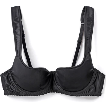 

AMX Sexy Bra Fashion Satin Push Up Bra Half Cup Smooth Bra Black Gray Apricot Brassiere