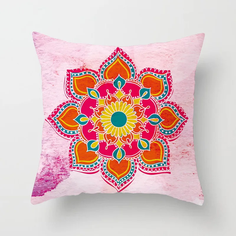 Fuwatacchi мульти-Цвет Мандала для подушек, розовый, светло-розовый декоративная наволочка для подушки декоративная подушка для дивана Чехол Подушка Чехол