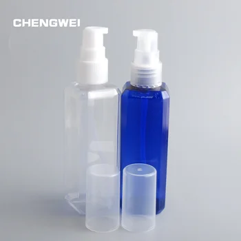 

CHENGWEI 100ml 10Pcs/Lot Empty PET Plastic Pump Square Bottle Soap Emulsion Cosmetics Hand Cream Traveling Refillable Bottles