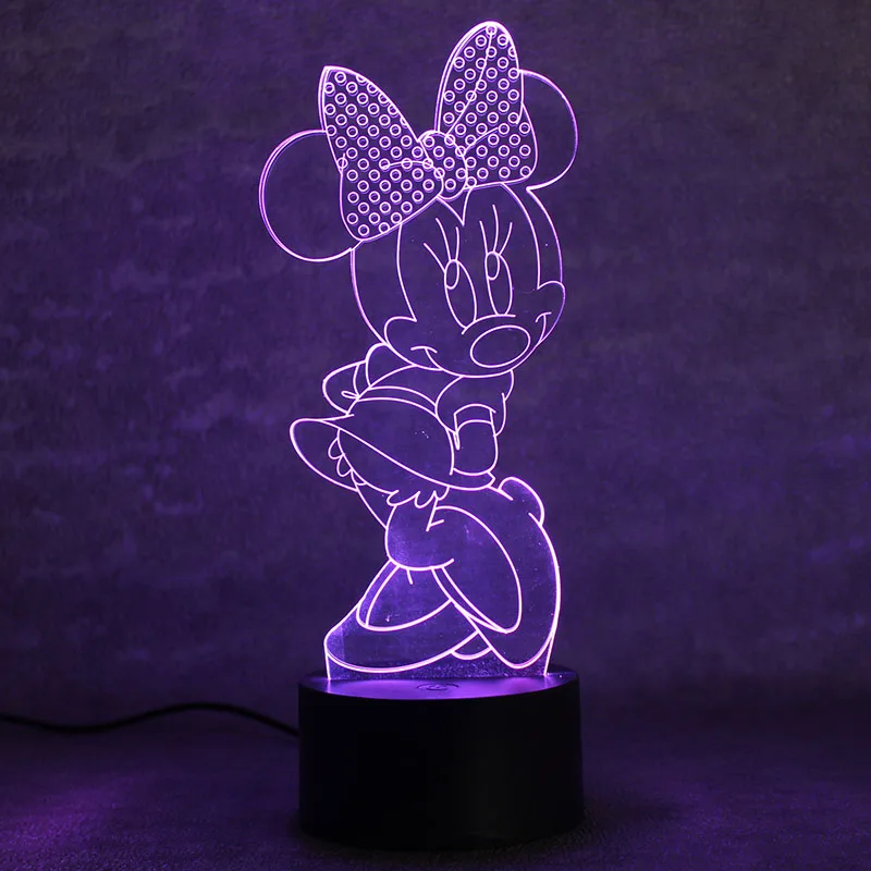 

Novelty 3D Led Table Lamp Colorful Creative Atmosphere Bedside Sleeping Night Light For Children Holiday Gifts Animal Mouse Lamp