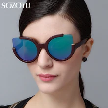 SOZOTU Fashion Cat Eye Sunglasses Women Sun Glasses For Female Ladies Vintage Retro Brand Designer Coating Mirror Oculos YQ006 SOZOTU Fashion Cat Eye Sunglasses Women Sun Glasses For Female Ladies Vintage Retro Brand Designer Coating Mirror Oculos YQ006