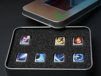 

7 keys/set Keycaps OEM height Mechanical keyboard Key caps Skill Keys for LOL