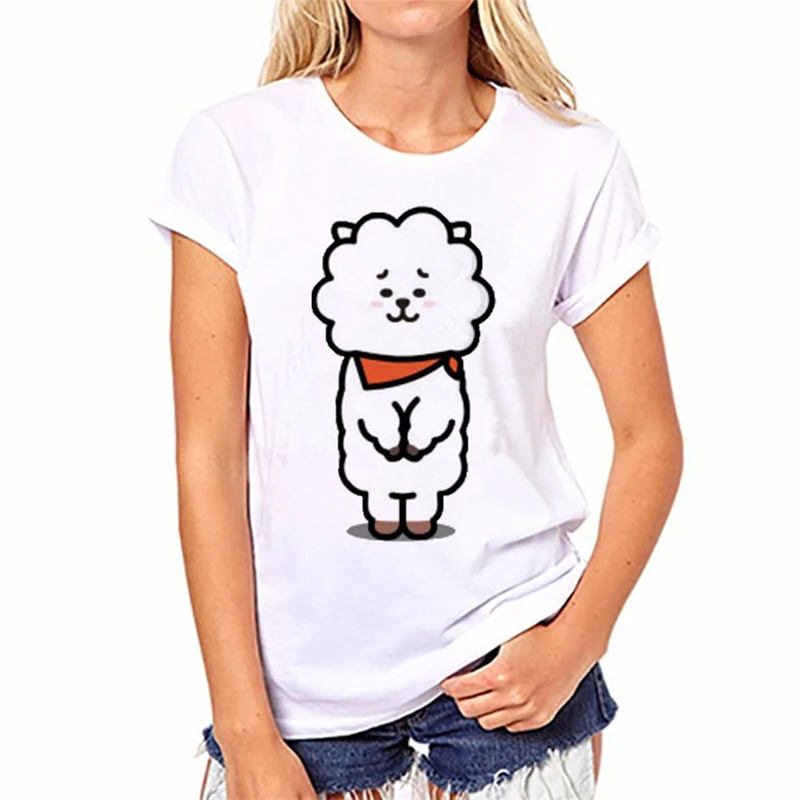 Мода Harajuku Wild модал лето тонкий Простой дышащий короткий рукав белый принт женские короткий рукав