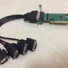 PCI плата последовательного доступа 4 Порты и разъёмы RS232 RS-232 DB9 Pin COM адаптер мульти серийный Порты карты IOC485 Чипсет с разветвитель кабеля