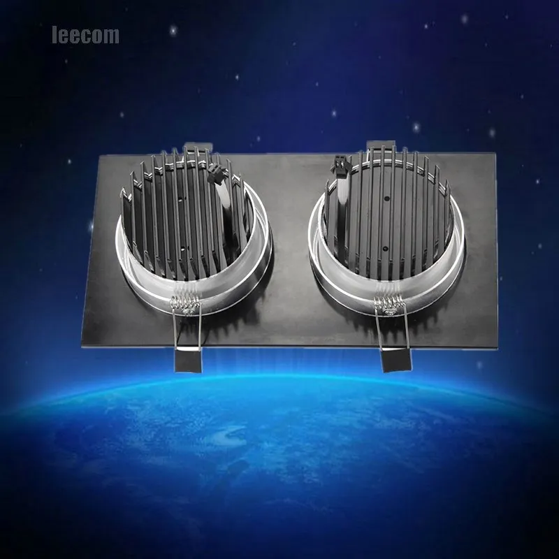 1 шт. двойная головка Cree светодиодный квадратный Точечный светильник 20 Вт Led Cob