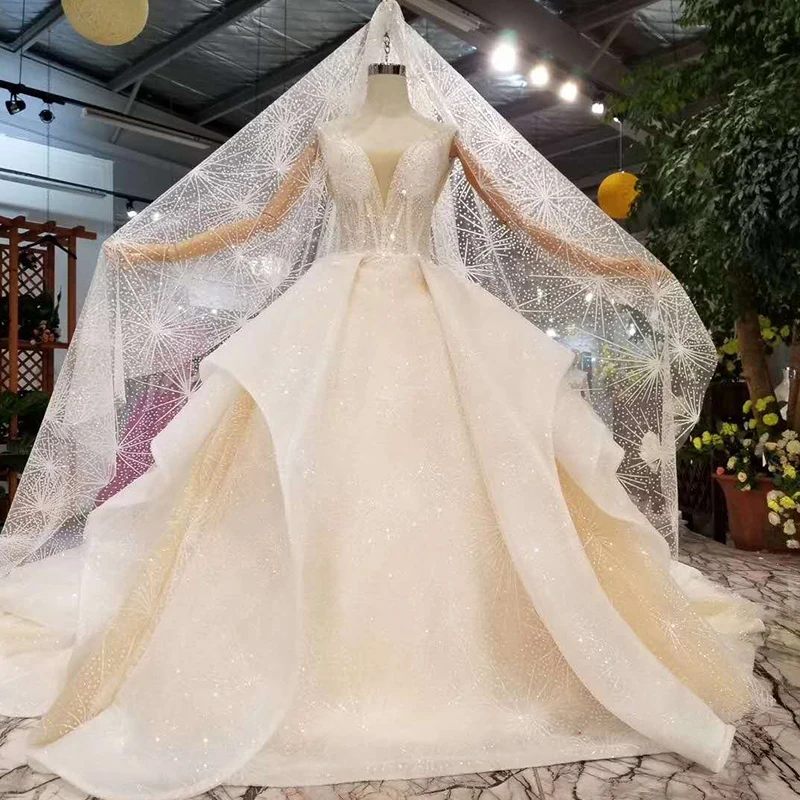 LSS080 специальная юбка свадебные платья с вуалью с шейным рукавом v-back бальное платье цветы свадебные платья среди 2018 популярного списка