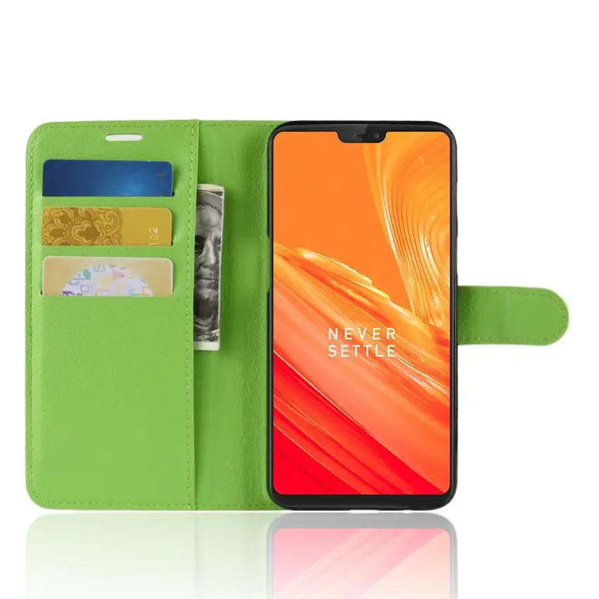 Чехол для телефона One Plus 5 T 6 задняя крышка кошелек из искусственной кожи флип кейс