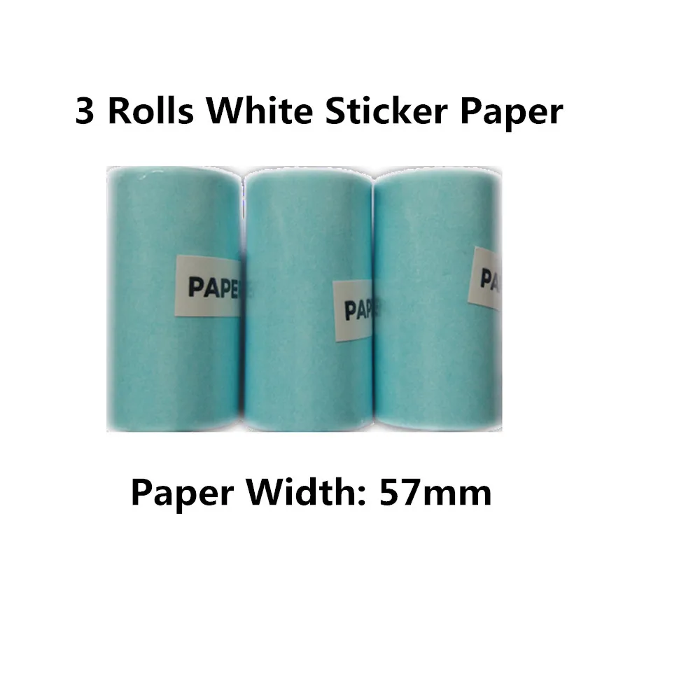 3 rolls sticker paper 58mm 3.5 meters long