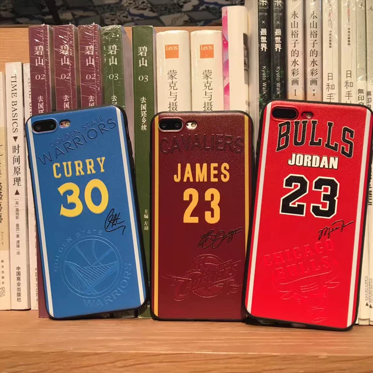

Case For Iphone X XS MAX XR 10 8 7 6 6S plus Exquisite Soft Silicone Phone Shell Curry Jordan 23 James Jerseys Sports Cover capa