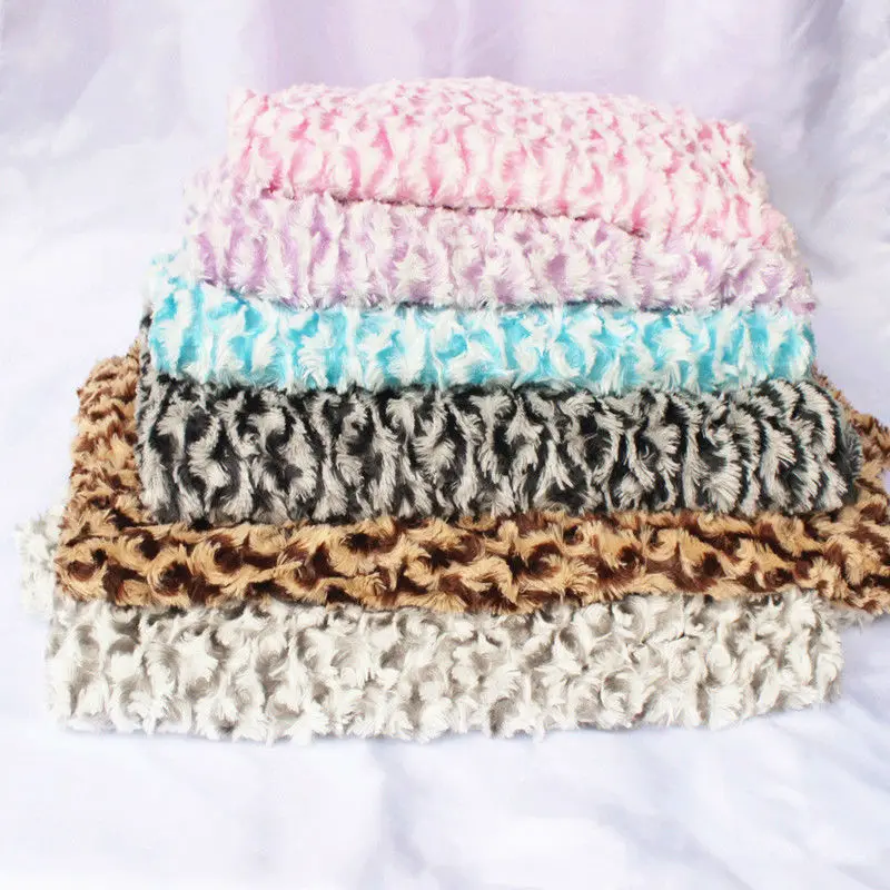 59"(1.5m) Width Rose velet fabric rosette swirl minky fabric cuddle