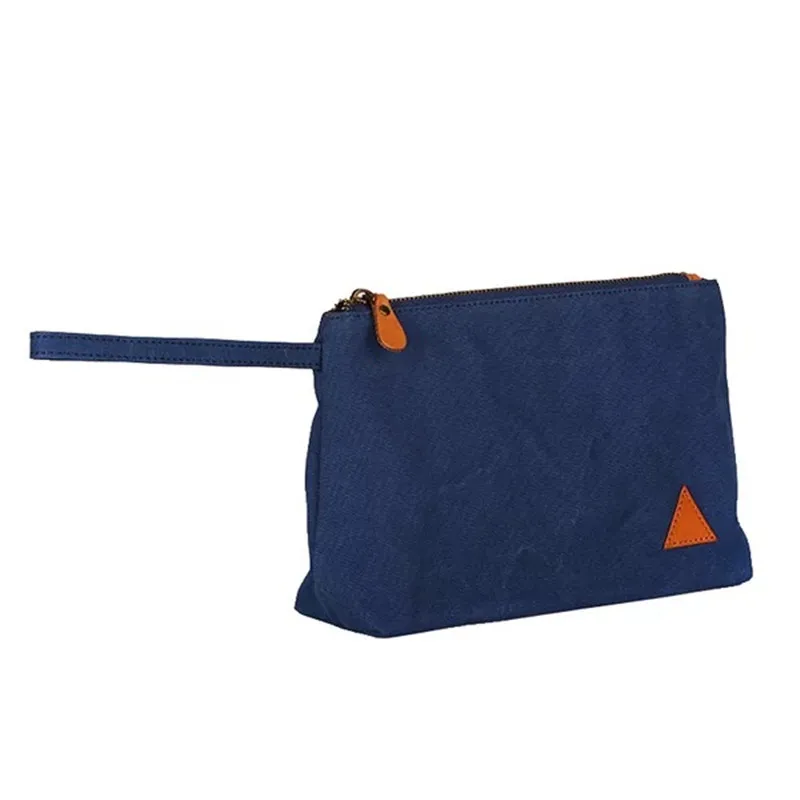 

Japan Style Casual Designer High Density Canvas Material Women's Small Clutch Purse Vintage Zipper Closure Female Wristlets Bag