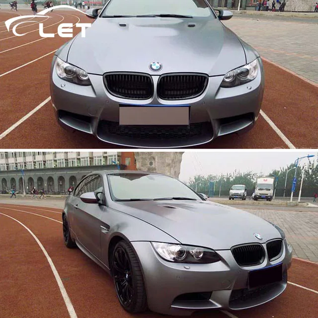 

Matte Matt grey Vinyl Wrap 4 different sizes Self Adhesive Air Release Bubble Free gray Car Styling Membrane Sticker Decal Film