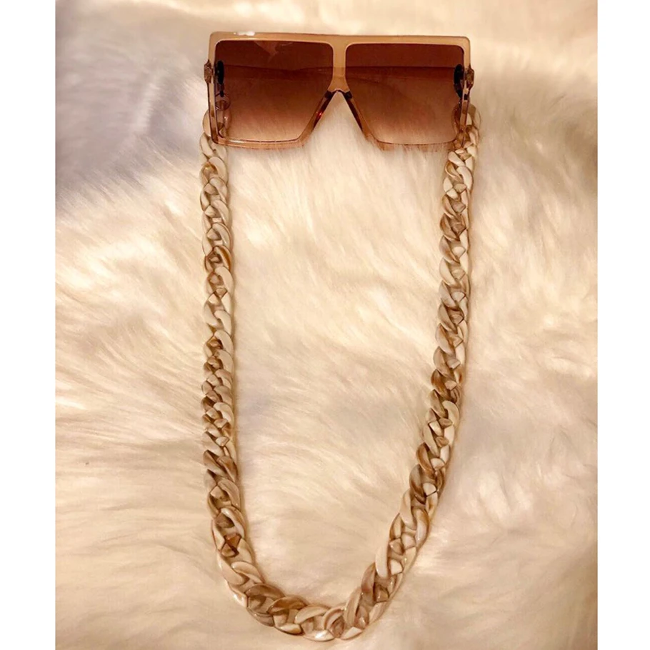 Fashion Acrylic Lanyard Mask Hanging Neck Chain Sunglasses Chain 21 Colors Glasses eyeglasses strap accessories