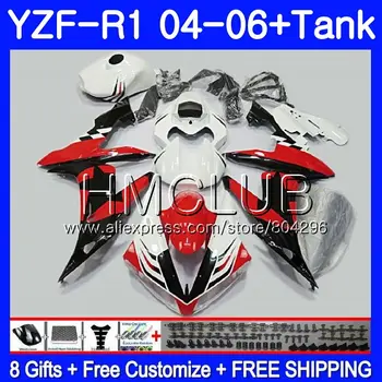 

Body For YAMAHA YZF1000 YZF R 1 YZF 1000 Red black YZFR1 04 05 06 110HM12 YZF R1 04 06 YZF-1000 YZF-R1 2004 2005 2006 Fairing