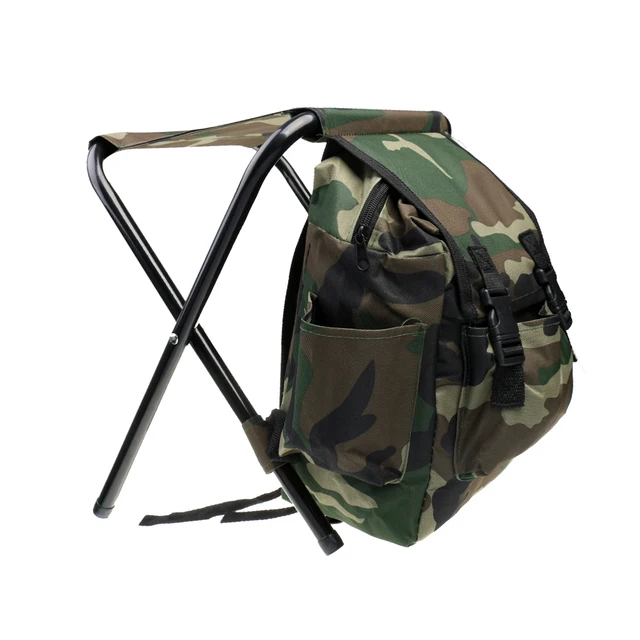 1PCS Hunting Fishing Tackle Oxford Backpack Bag Foldable Stool Seat Chair  Camo for Hiking Travel Camping Equipment Accessories - AliExpress