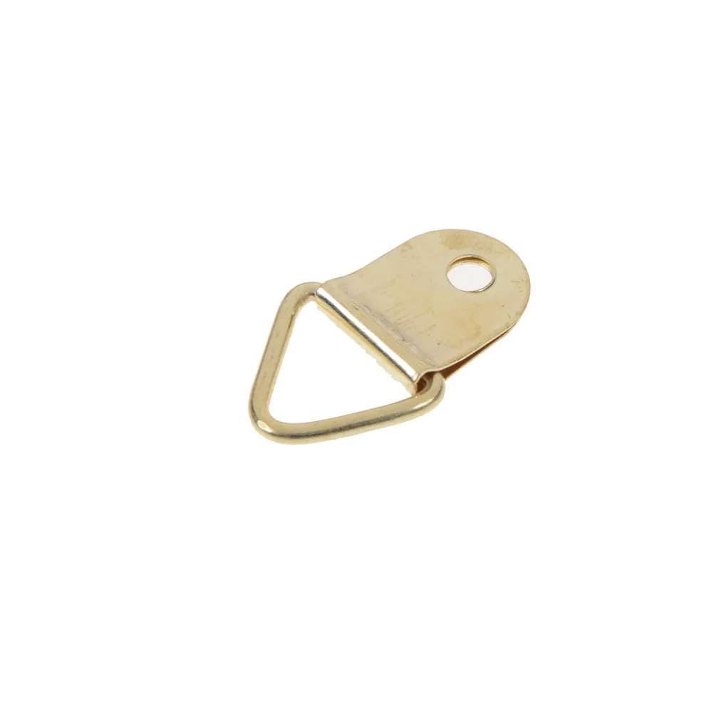 10 шт. универсальные прочные золотые кольца D подвеска для картинных рам Крючки Висячие треугольные винты вспомогательный Декор 9*20 мм