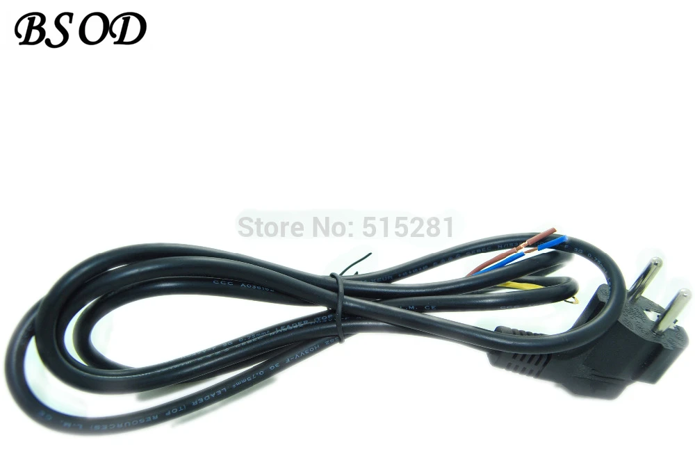 

BSOD EU Plug Cord Socket With 1.5M Cable Max 4000w 80-250V 16A Real Copper Electric Wire Cable