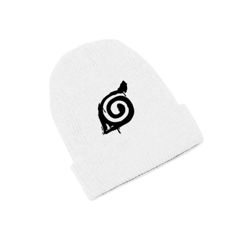 Светящиеся в темноте модные унисекс аниме Hokage Konohagature Leaf Beanie хлопок трикотажные Лыжные Skullies Хип-Хоп Мешковатые шапки Косплей шляпа подарок - Цвет: White Konoha