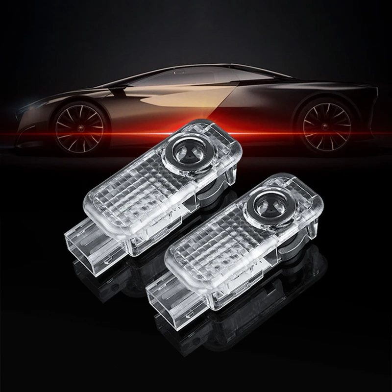 

2 pcs Car Welcome door lights LED Ambient light for car Signal lamp projector decorative for logo audi Q5 q7 a4 A6 a3 sportback