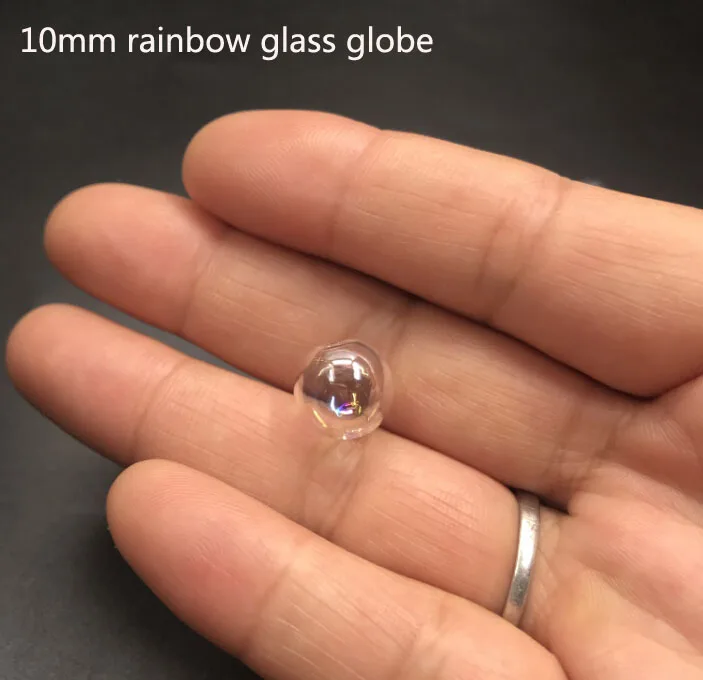 10mm Rainbow Glass Bubble Mini Clear Round Ball Beads Globe Bottle vial Pendant Charms DIY Craft Accessories 10pcs | Дом и сад