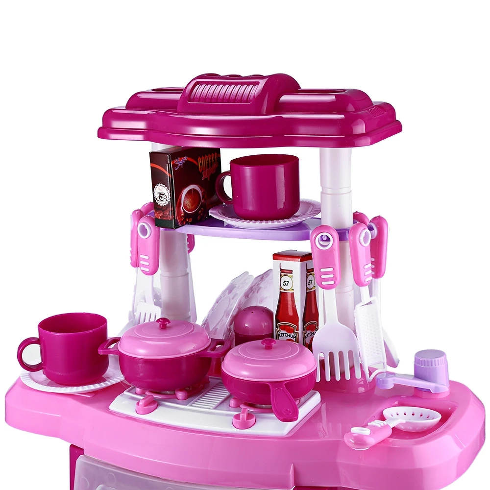 Childrens Kitchen Role Play Set My Little Chef Toy Kids Child Fun