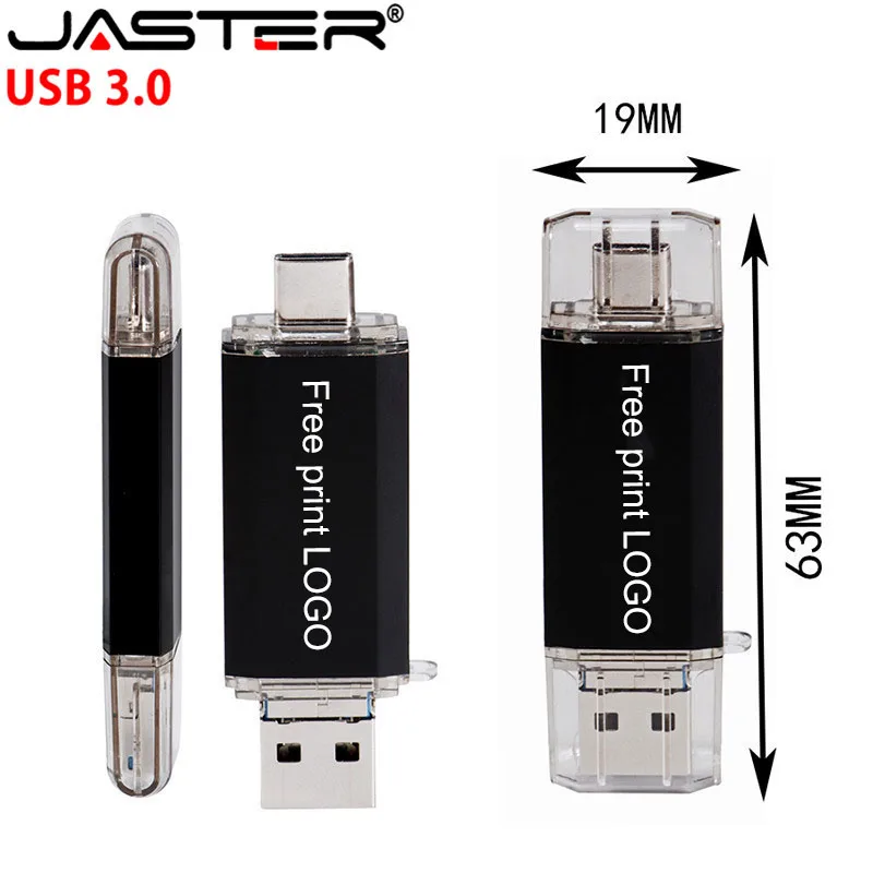 

JASTER USB 3.0 Type C OTG USB Flash Drive Usb 3.0 Pendrive for Type-C Mobile/PC 64GB 32GB 16GB High Speed Micro USB Stick