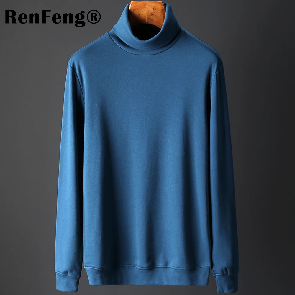 Sweater thicken Men 2018 Male Brand Casual Slim T shirts Man Pullover Men Knitwear Double collar Turtleneck Men's Underwear XXX (2)