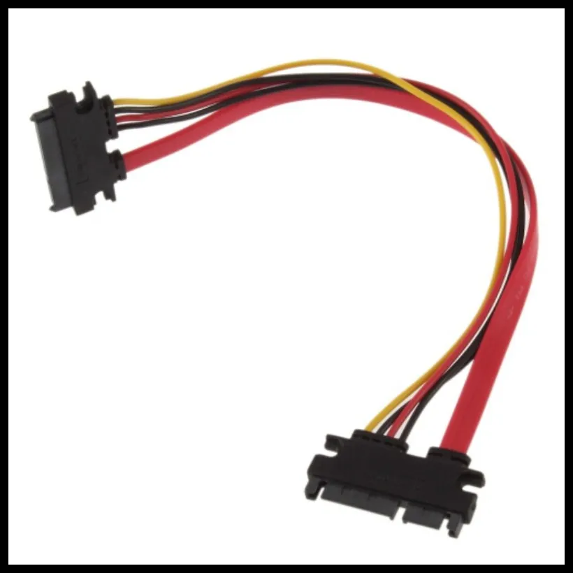 New 7+15 Pin Serial SATA Data power combo extension Cable Serial Power